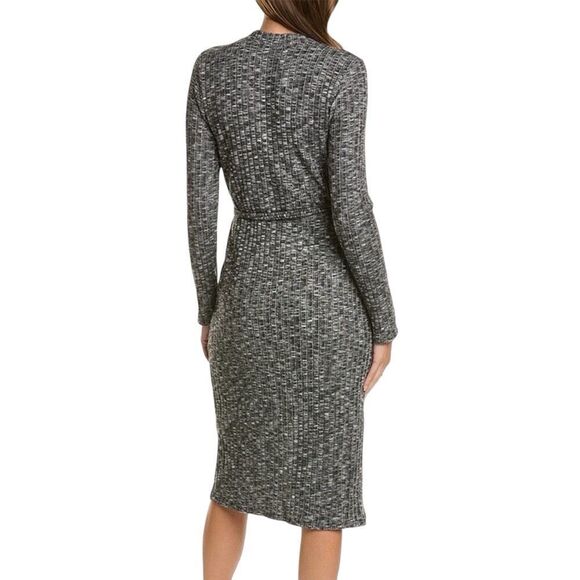 NEW Michael Stars Women’s Isa Ribbed Cardigan Black/White/Grey 2X - Picture 3 of 8